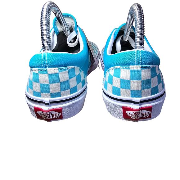 Brand New Vintage Vans Blue Checkerboard with Box Youth/Mens 6.5, Womens Size 8 - Picture 4 of 7